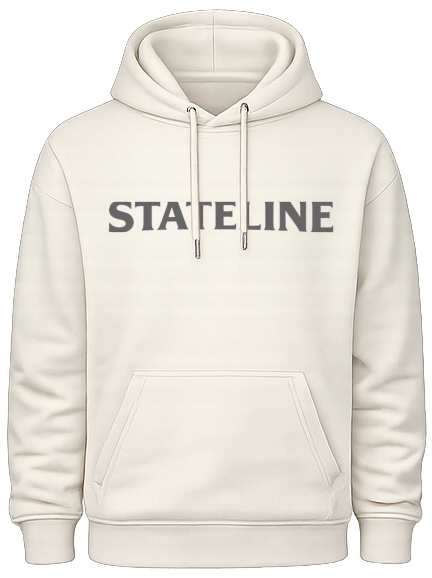 large logo grey white hoodie