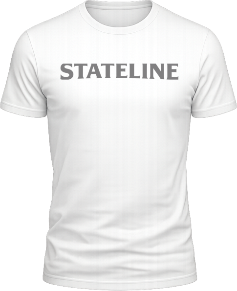 large logo grey white tee