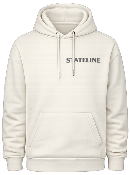 small logo grey white hoodie